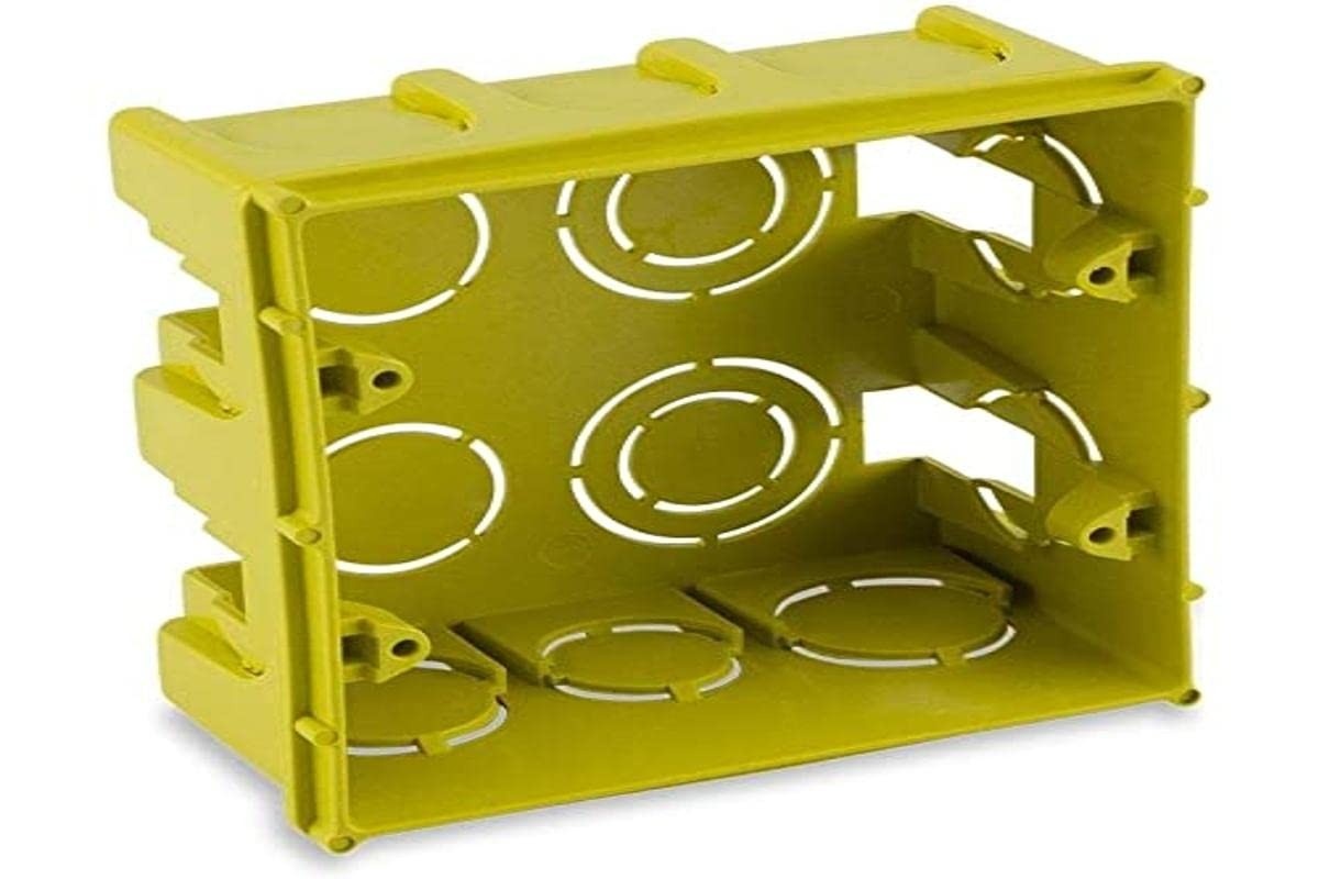 Caixa de Luz 4x4 Quadrada Amarela Force Line: Iluminação Segura e Estilosa