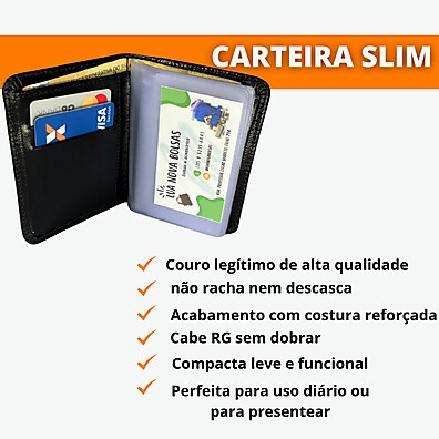 Carteira Masculina Slim: Leve, Prática e Estilosa