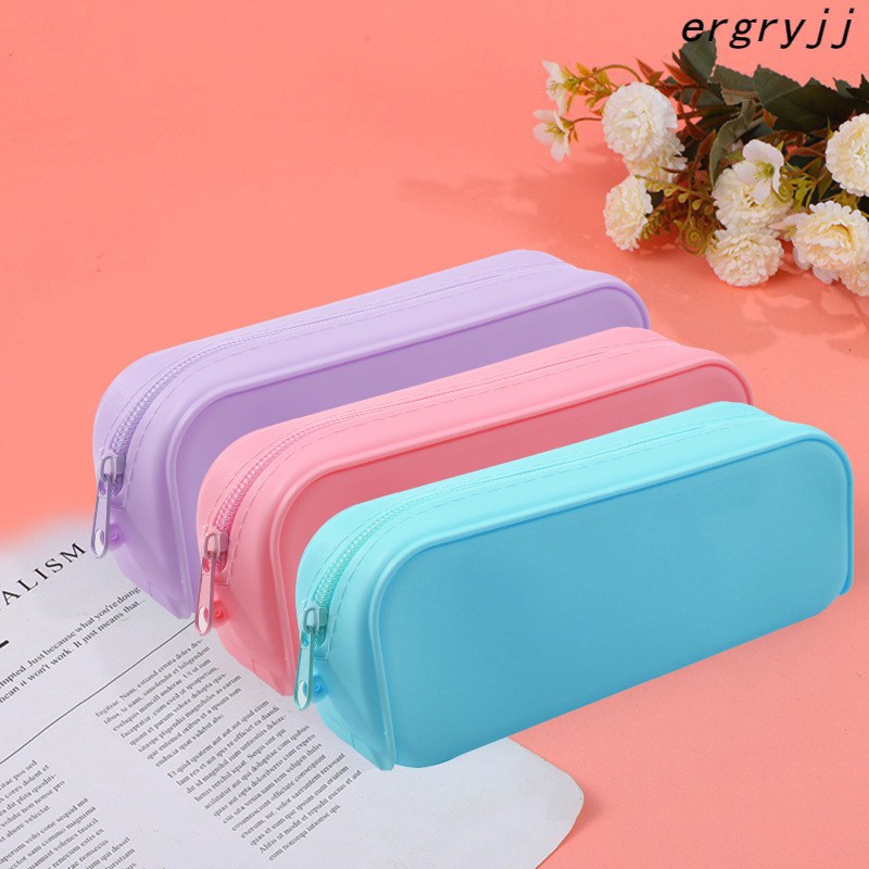 Estojo de Silicone para Lápis: Capacidade Grande e Design Fofo para Meninas