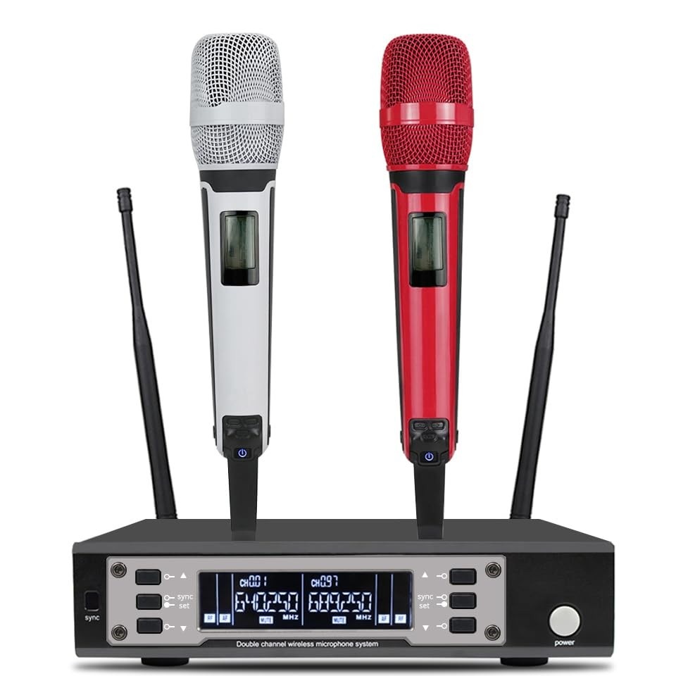 Microfone Sem Fio Profissional SOMILIMI EW135G4: Som Impecável para Palco, Karaokê e Eventos (135-WR)