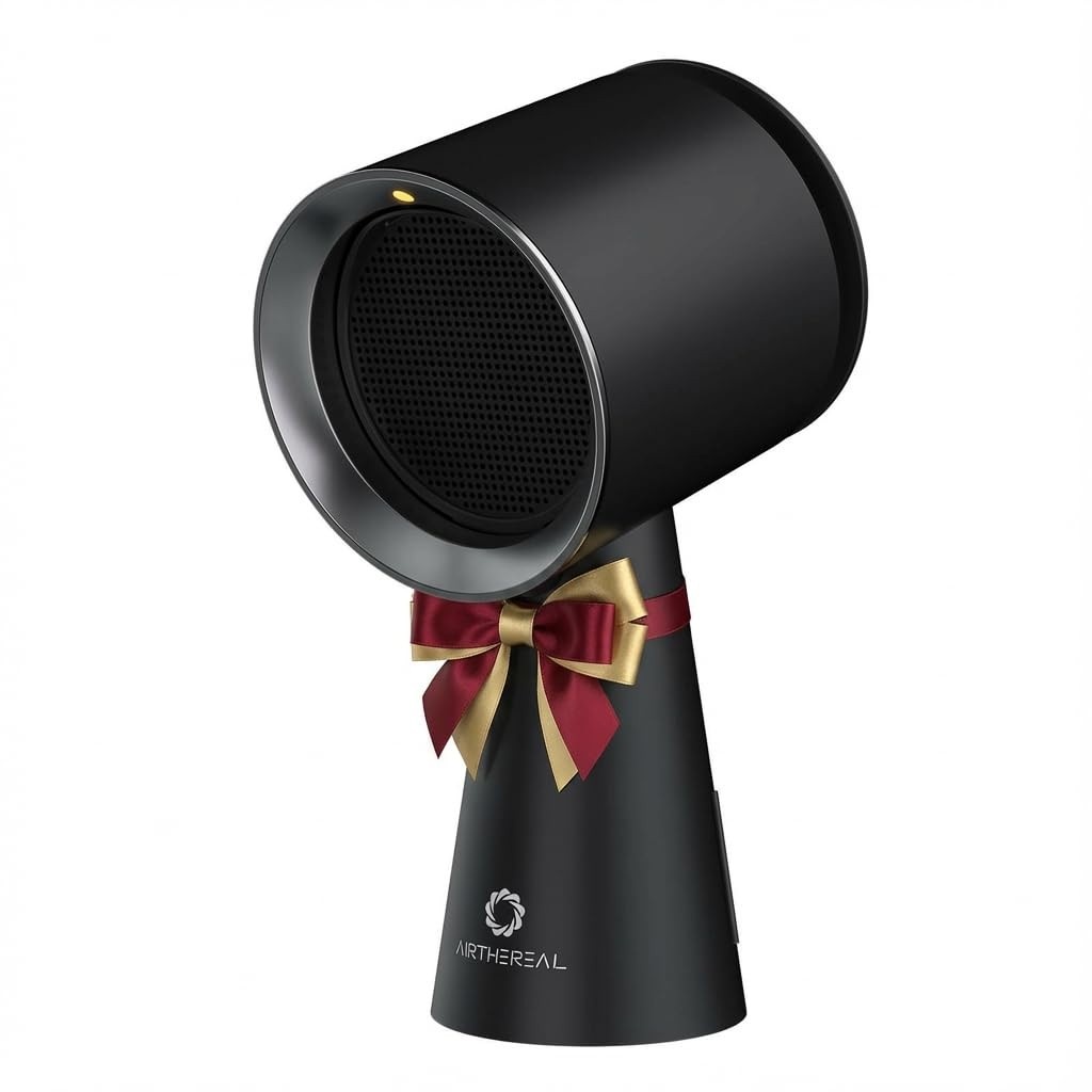 AIRTHEREAL Exaustor Portátil Recarregável 3 Velocidades com Coletor de Óleo - RH180B Preto