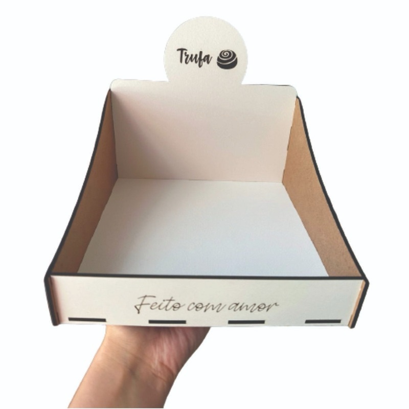 Expositor para Trufas Branco 20x20x18cm - Elegante e Prático