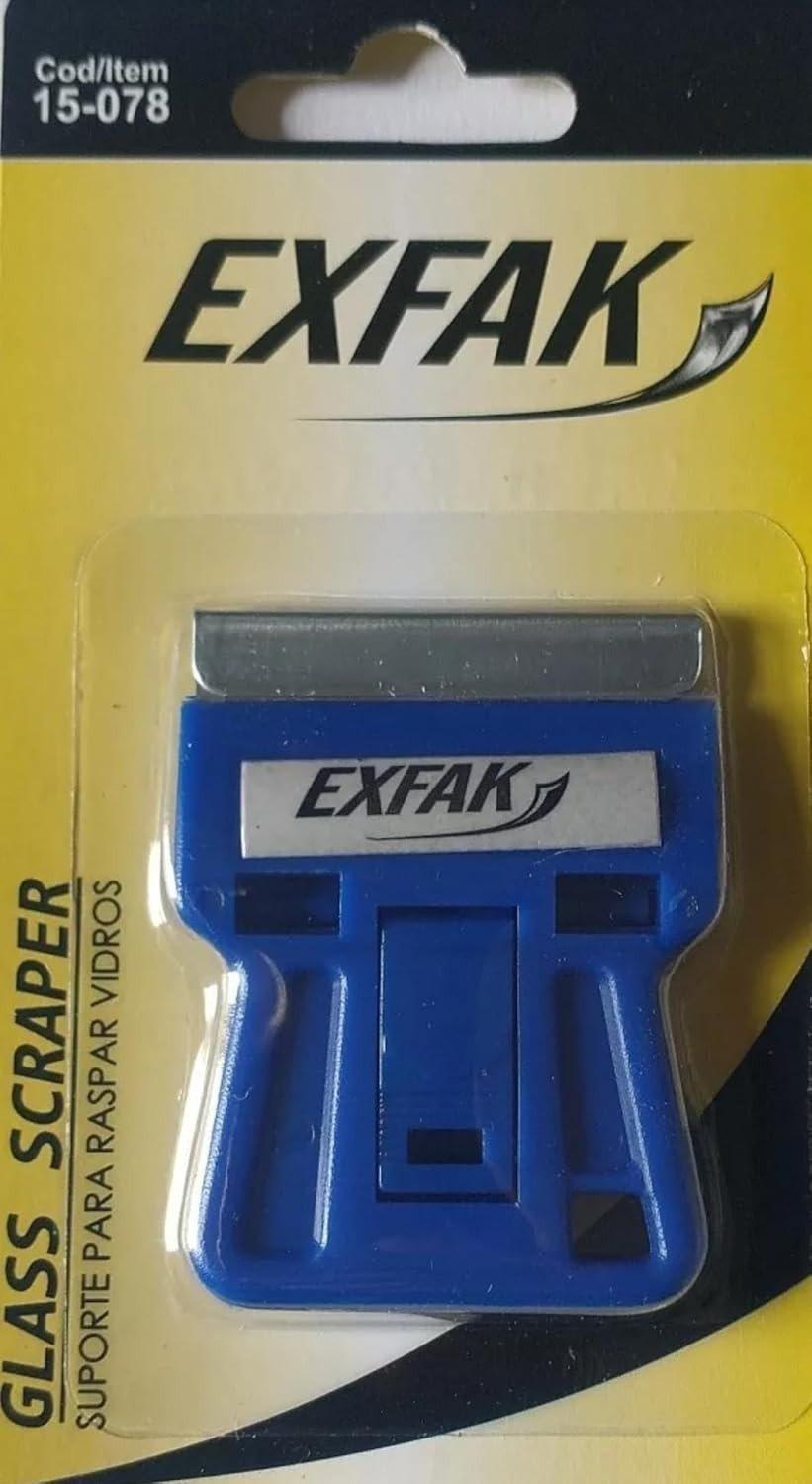 Mini Raspador de Vidro Profissional com 2 Lâminas Extras - Remoção Fácil de Adesivos e Resíduos