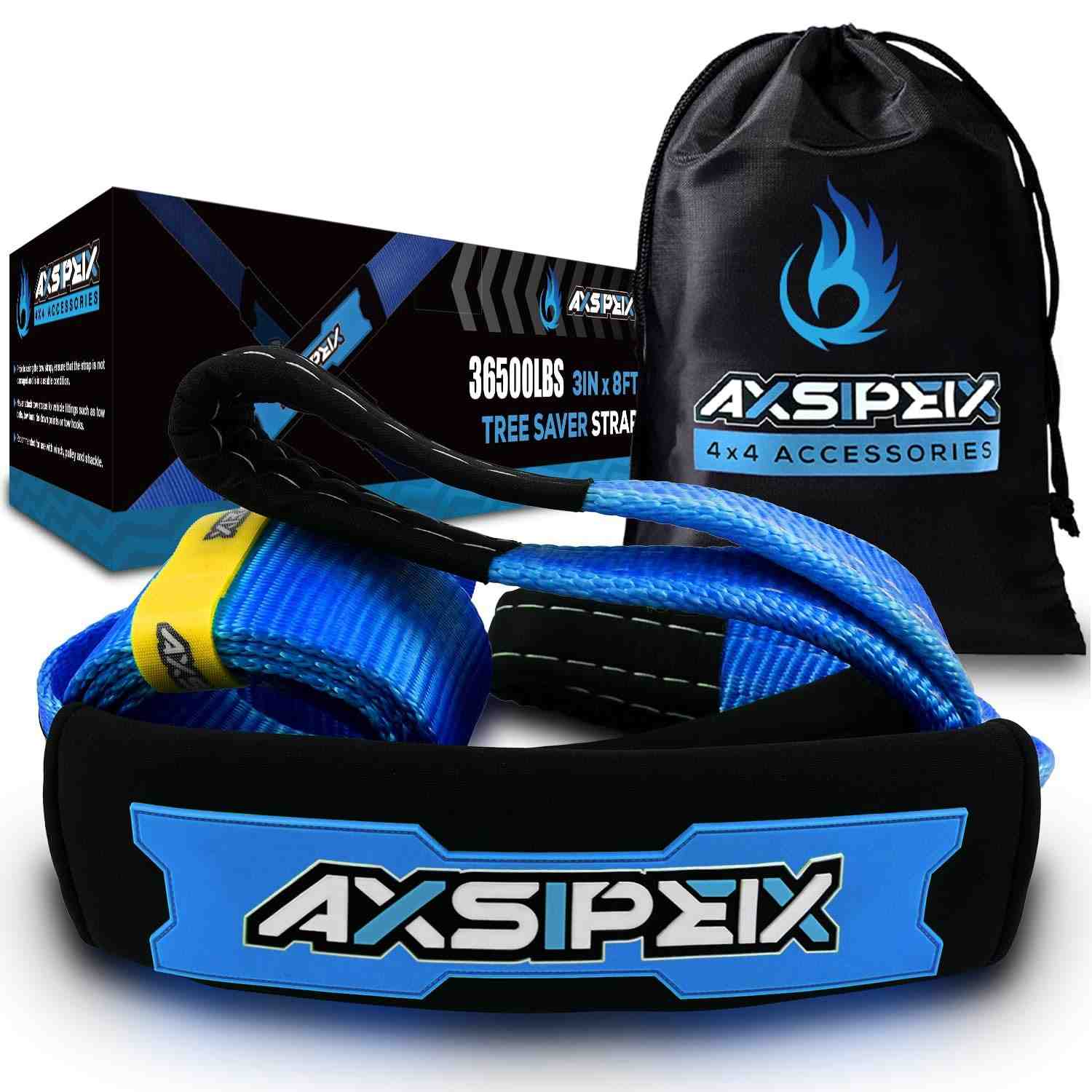Alça Protetora de Árvore AXSIPEIX 7,6cm x 2,4m - Resistência Extrema para Off-Road
