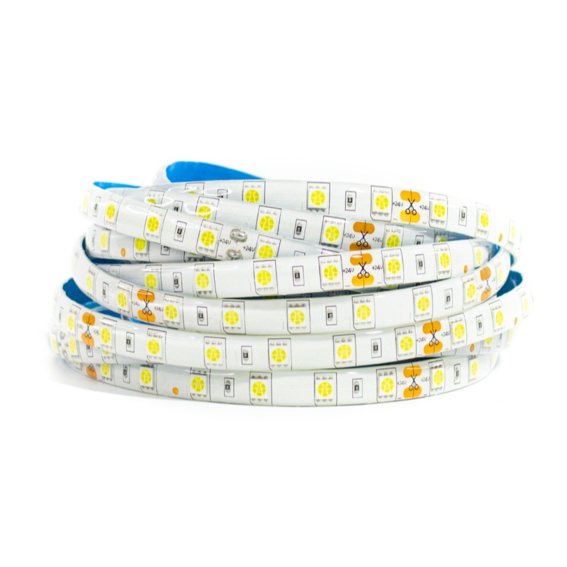 Fita LED 24V 5050-SMD IP65 5m: Iluminação Externa e Interna com Adesivo Dupla Face
