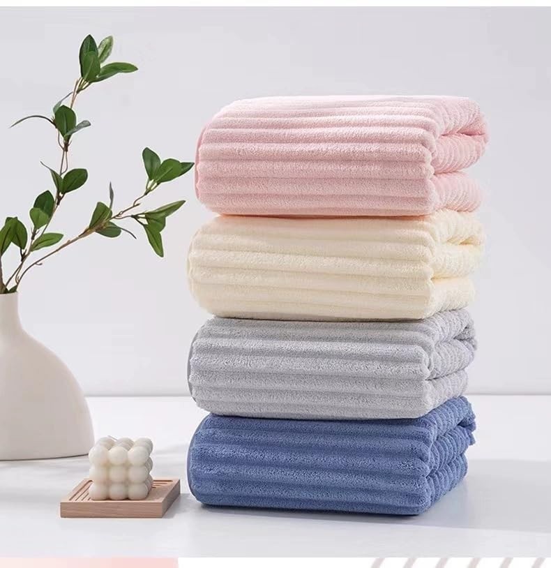 Toalha Facial Macia Rosa 76x35cm - Absorção Premium para Banheiro e Spa