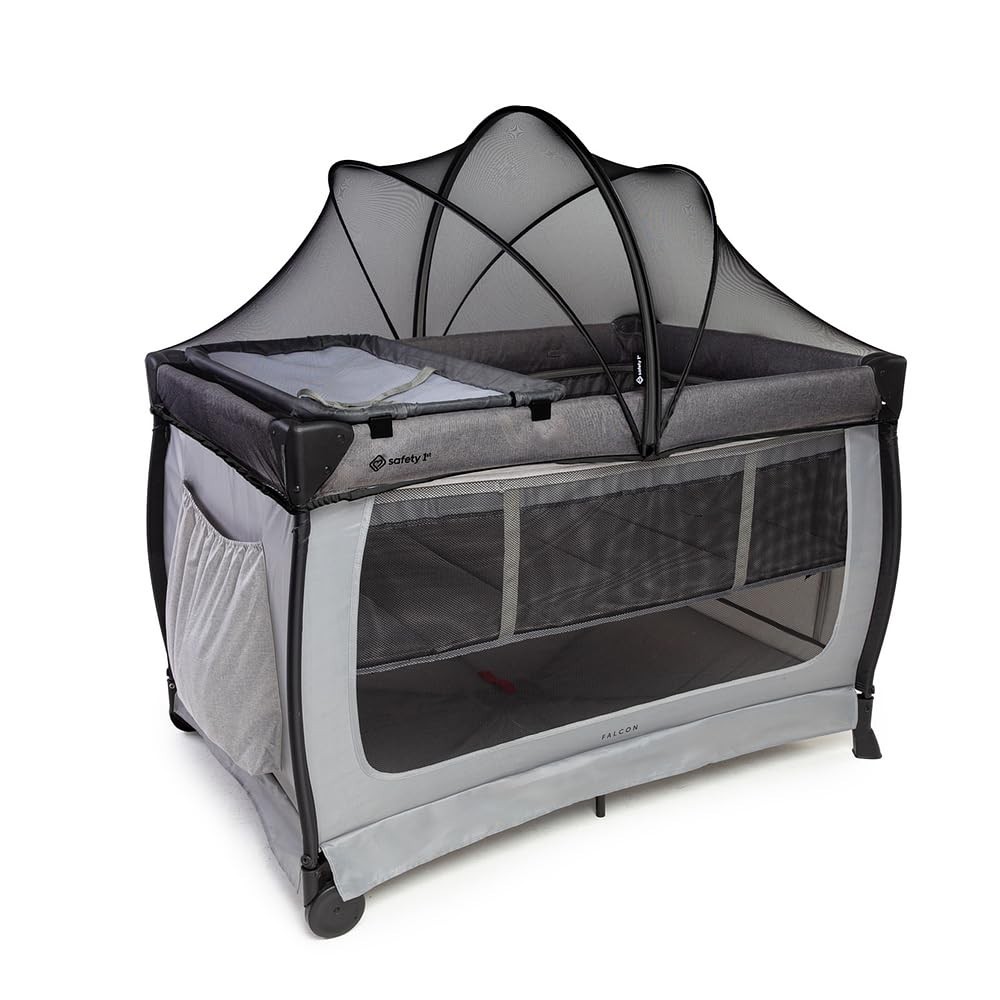 Berço Portátil Safety 1st Falcon 20kg com Mosquiteiro e Trocador | Conforto e Segurança para Bebês até 2 Anos