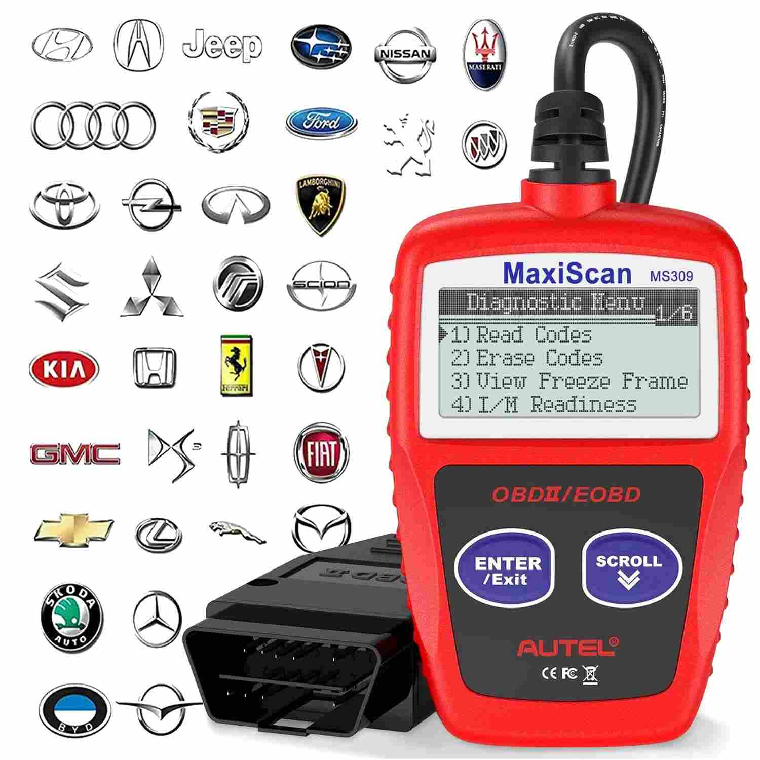 Autel MS309: Leitor OBD2 Essencial para Diagnóstico Rápido de Falhas do Motor