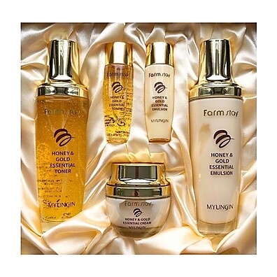 Farmstay Honey Gold: Kit 3 Produtos para Pele Jovem
