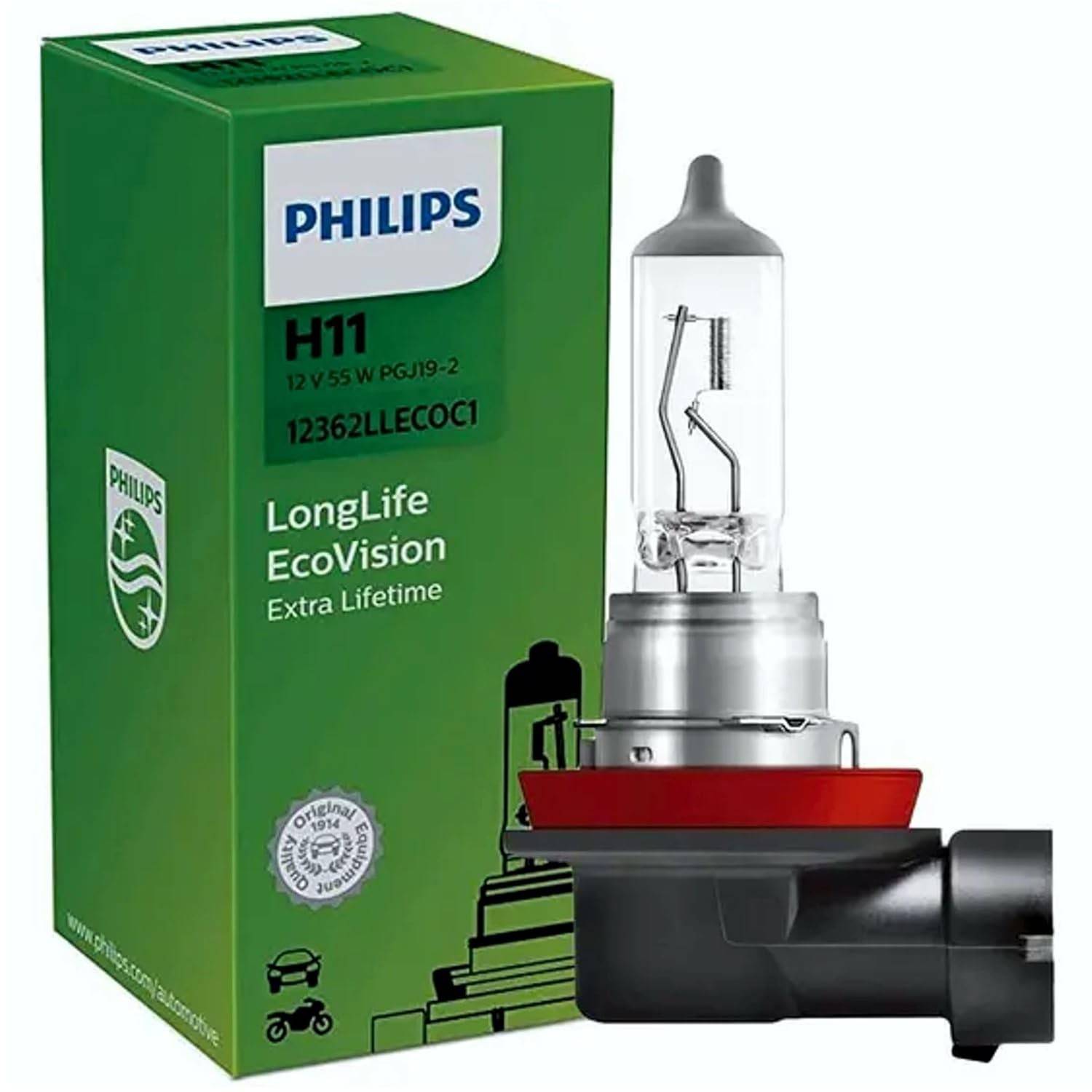Lâmpada Farol H11 12V 55W Philips: Ilumine Sua Estrada com Segurança e Qualidade