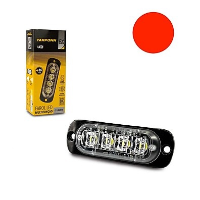 Farol Strobo Cyber 4 LEDs SMD 12V IP65 – Potência e Versatilidade