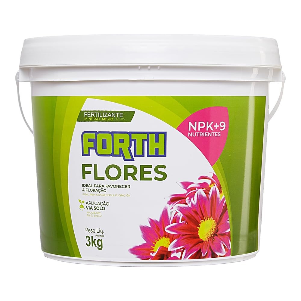 Forth Flores Adubo Floral 3kg - Fertilizante NPK com Micronutrientes para Floração Abundante