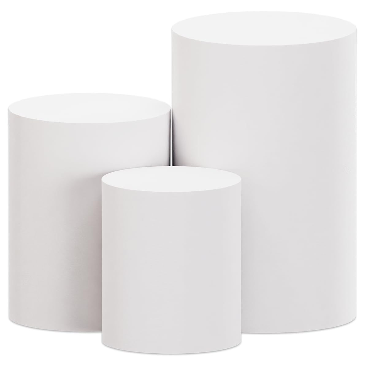 Kit 3 Capas de Cilindro Sublimado P M G - Decoração Festa Veste Fácil (Branco)