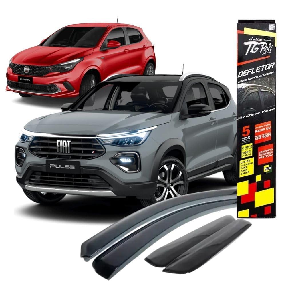 Calha de Chuva Inteiriça Fiat Argo 2017+ 4 Portas TG POLI Fumê - Proteção e Estilo