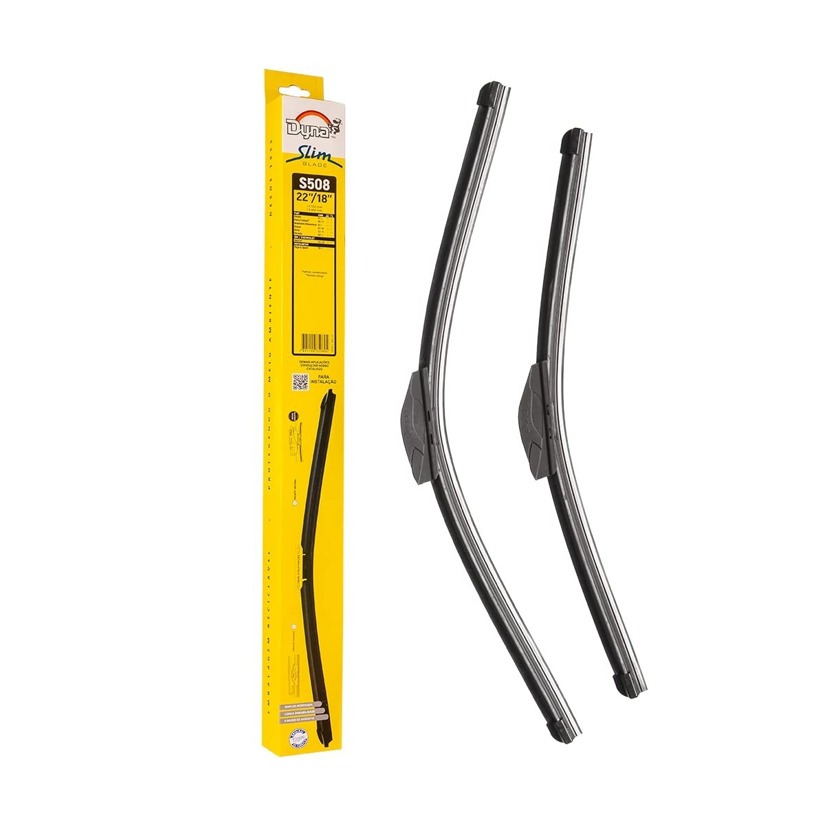 Kit 2 Palhetas Dyna Slim 550mm e 450mm para Fiat Palio, Siena, Strada, Doblo, Stilo e GM Vectra