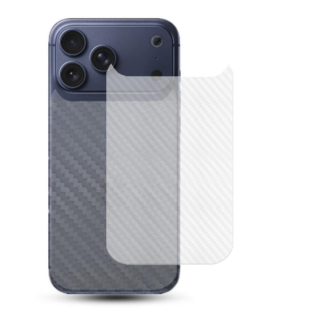 Película Protetora Traseira iPhone 17 Pro Matte Carbon Fiber - Kit com 2
