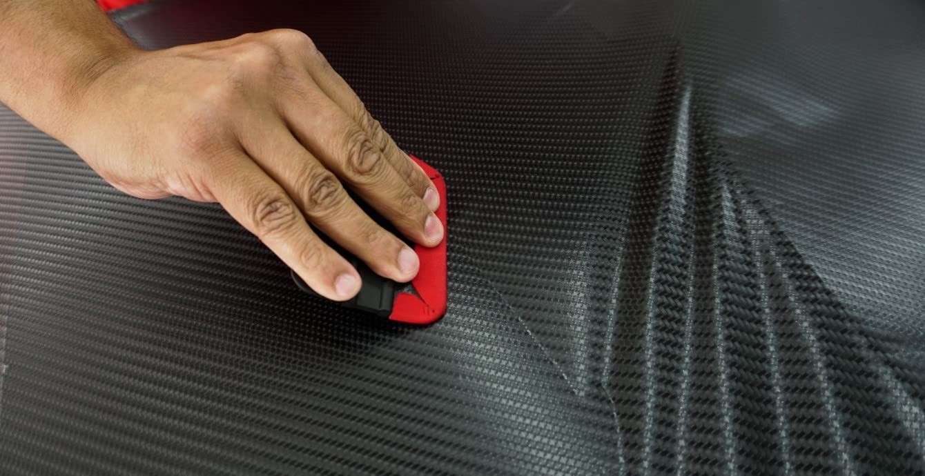 Adesivo Fibra de Carbono 3D Preto 3m - Envelopamento Automotivo Premium