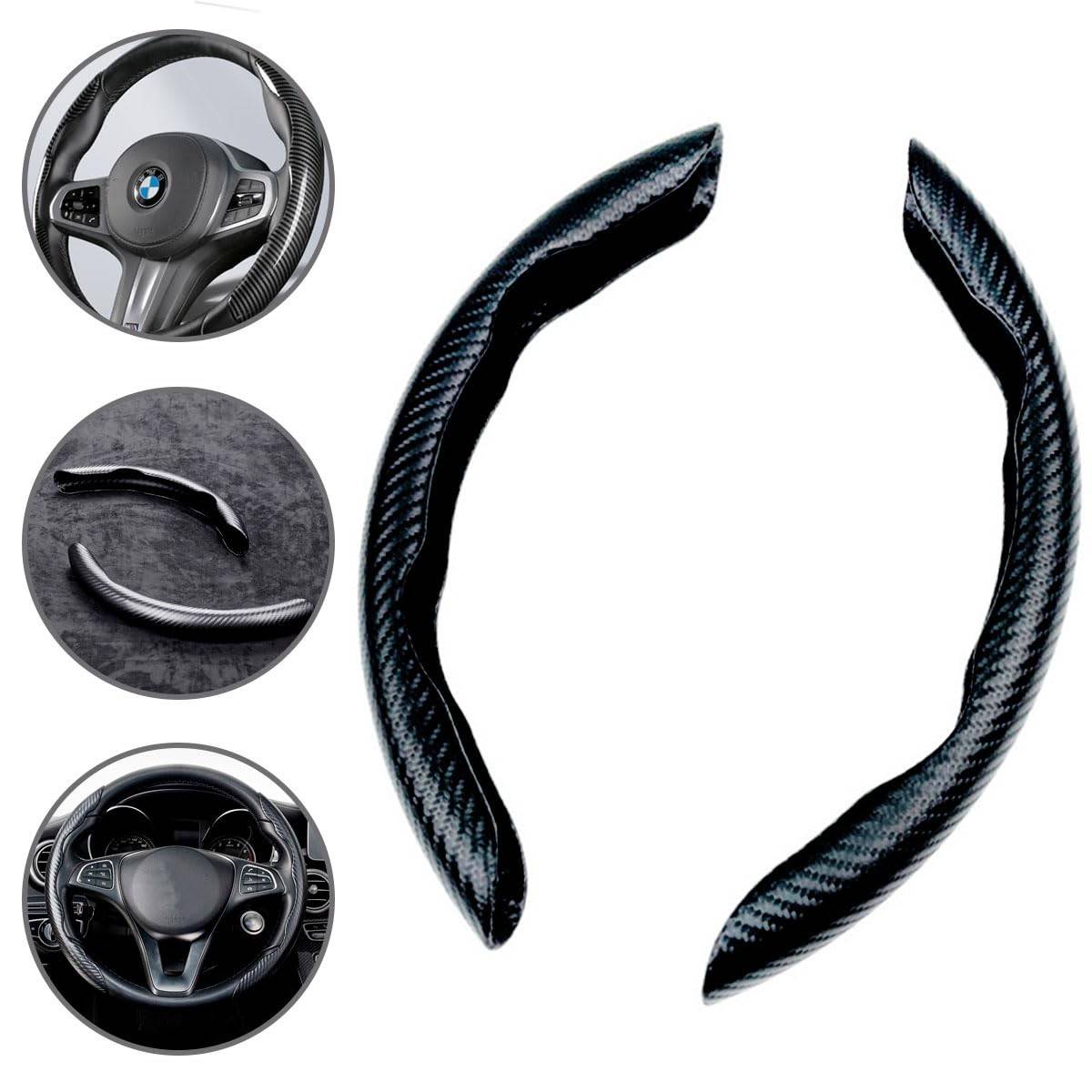Capa Volante Fibra Carbono Premium - Design Esportivo e Antiderrapante Universal