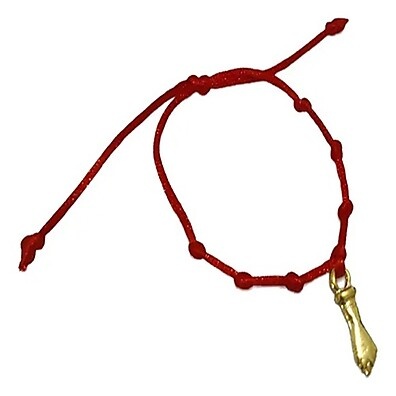 Pulseira Recém-Nascido 7 Nós Kabbalah com Figa