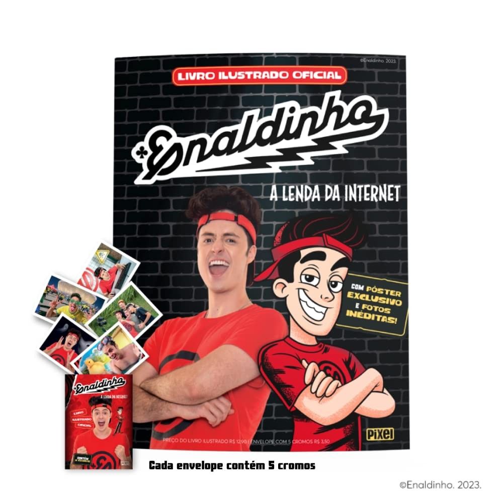 KIT OFICIAL ÁLBUM ENALDINHO + 50 FIGURINHAS: A LENDA DA INTERNET!