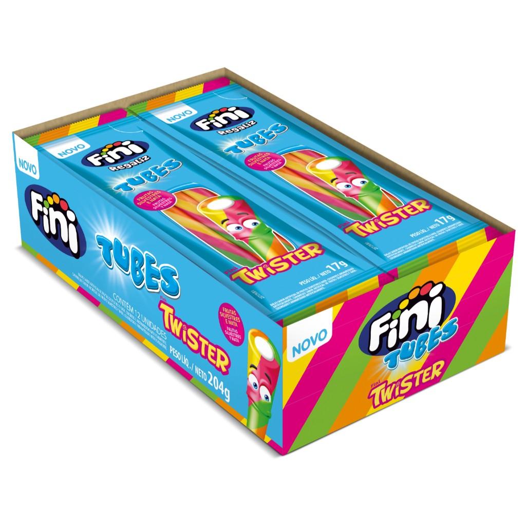 Fini Tubes Twister: Explosão de Sabor em 12 Tubos!