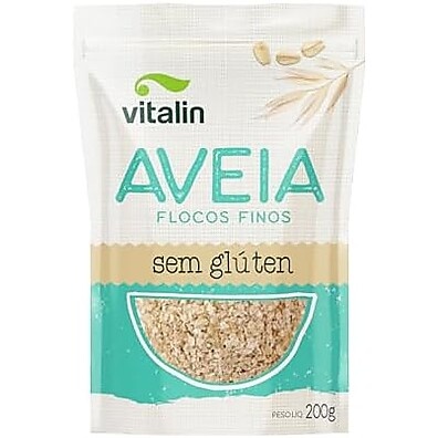 Aveia Flocos Finos Vitalin Integral Sem Glúten 200g