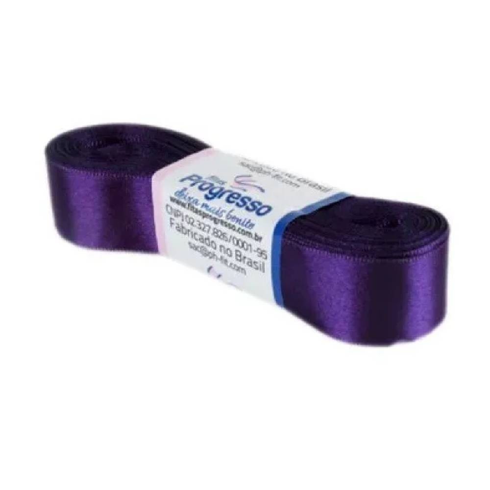 Fita de Cetim Violeta 22mm: 10m para Artesanato!