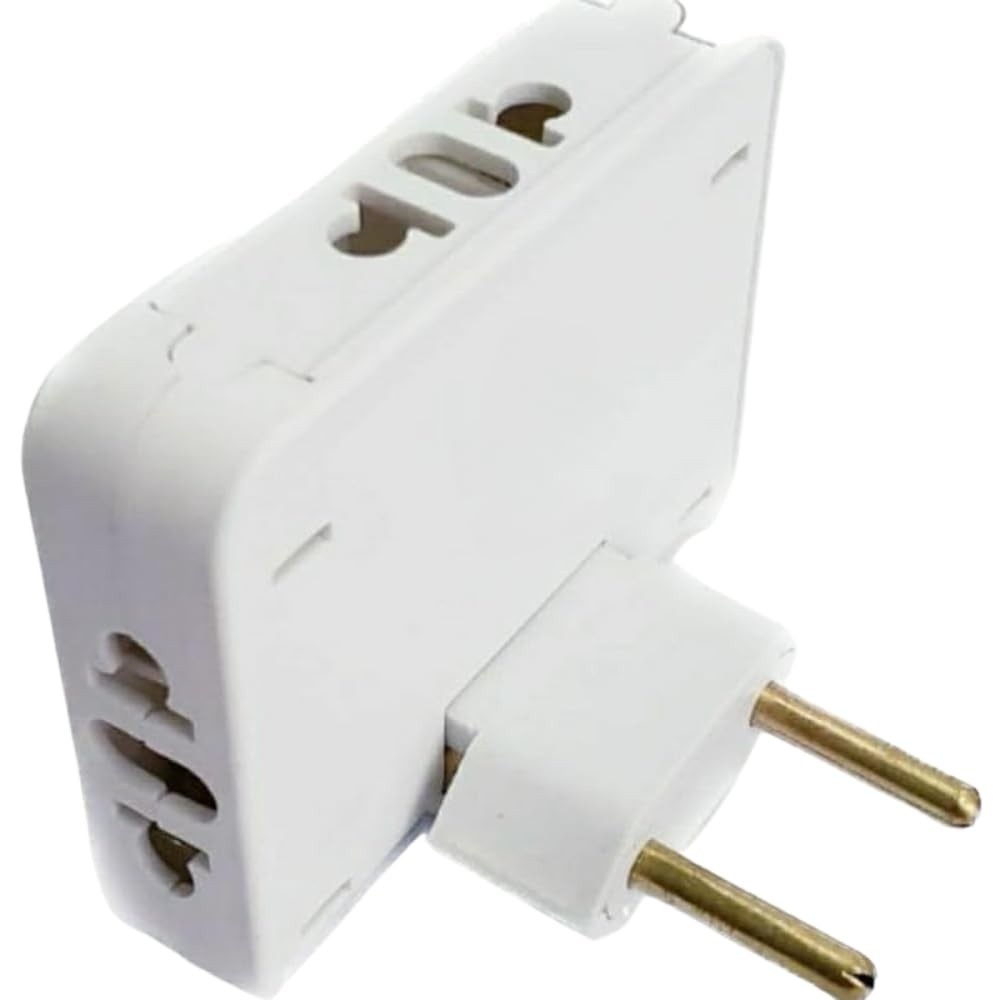 Adaptador Tomada T Articulado 2500W: 3 Saídas Flexíveis 10A 250V - Versatilidade Total!