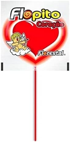 Pirulito Coração Vermelho Flopito 500gr - Florestal