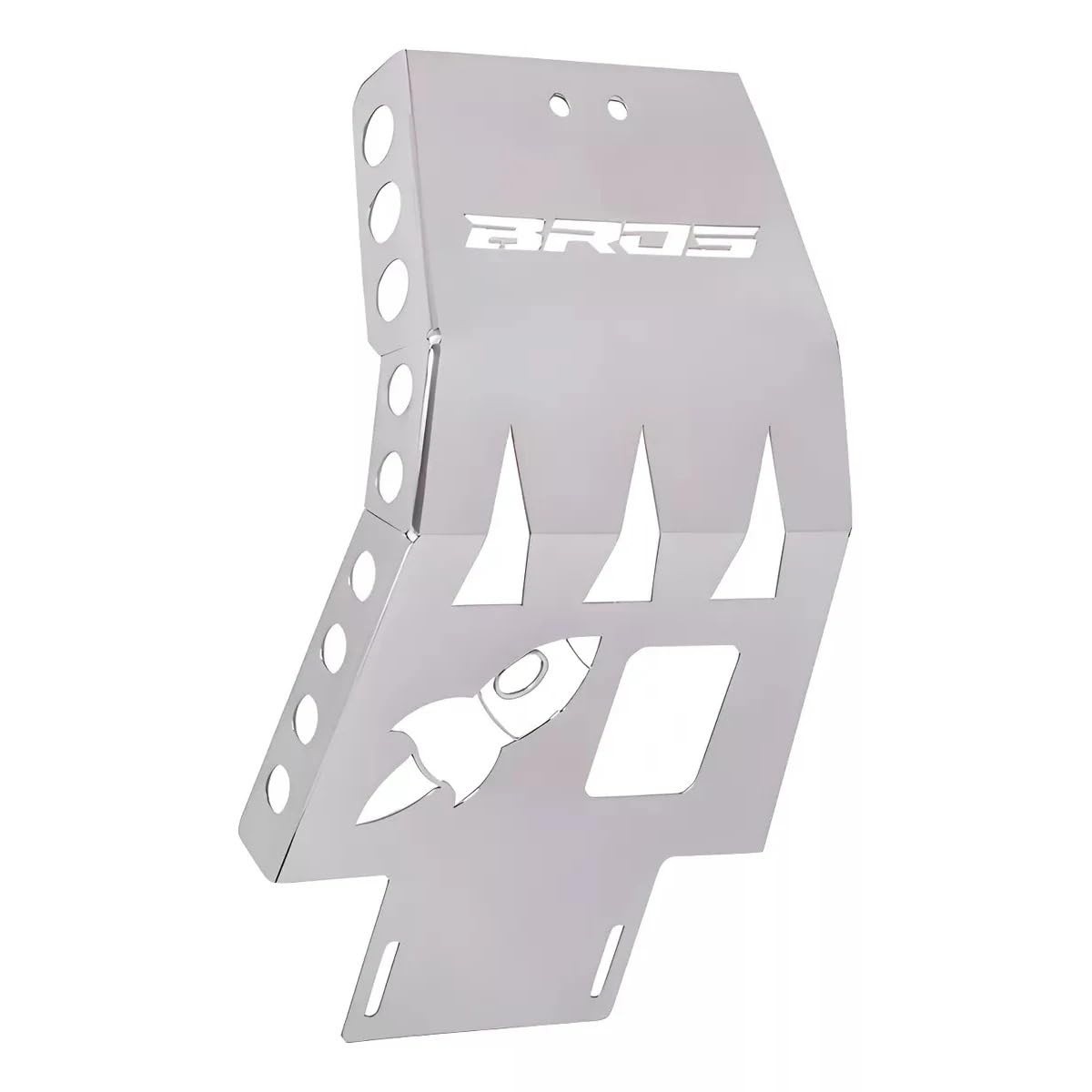 Protetor de Cárter Honda Bros 150/160 Cromado (Foguete) - Proteção e Estilo em Aço Inox