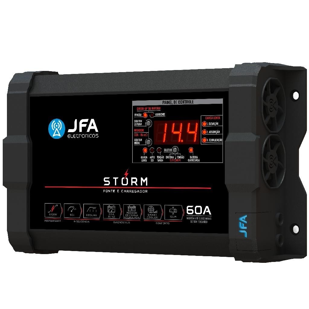 Fonte JFA Storm 60A: Potência e Carga Inteligente