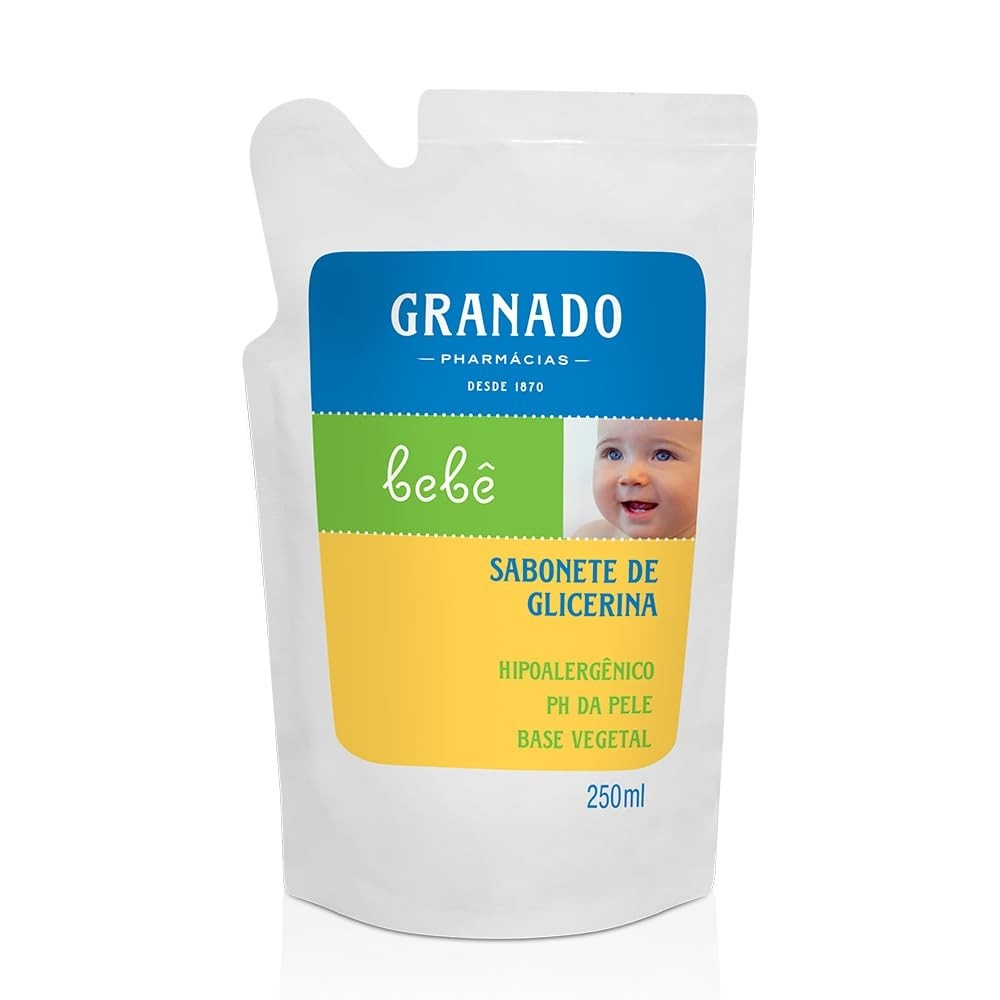 Granado Refil Sabonete Líquido Bebê Tradicional 250ml - Fórmula Suave com Glicerina Vegetal