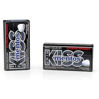 Mentos Kiss Menta Forte Sem Açúcar - Refrescância Intensa