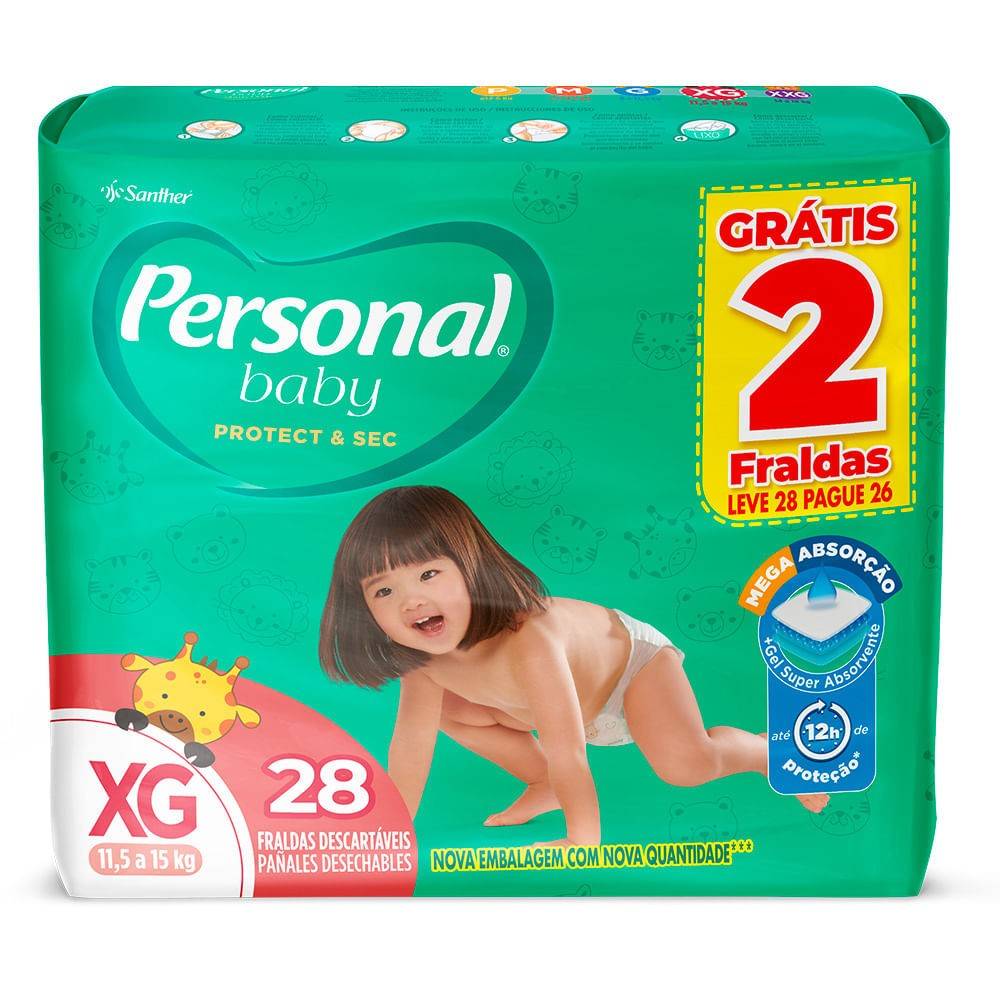 Fralda Personal Soft XG: Até 12h de Proteção!