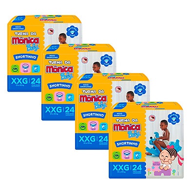 Fralda Shortinho Turma da Mônica Baby XXG: Conforto e Proteção
