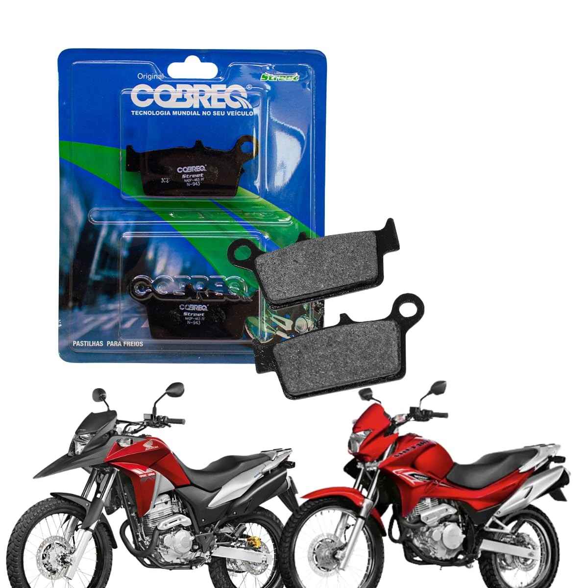 Pastilha de Freio Traseira Cobreq para Honda NX 400 Falcon e XRE 300 (Sem ABS)