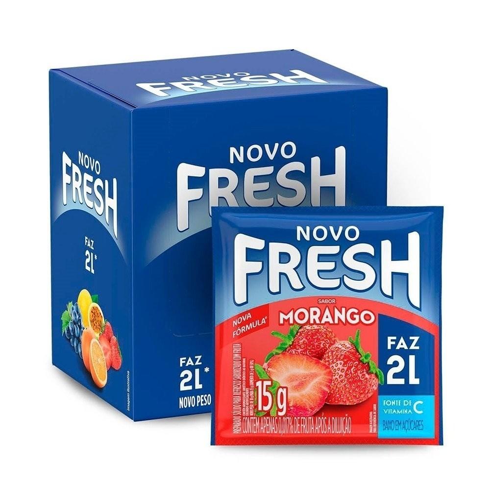 Fresh Morango: Refresco em Pó Delicioso (15 Un)