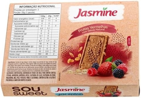 Jasmine Sou Sweet Frutas Vermelhos Zero Açúcar 90g