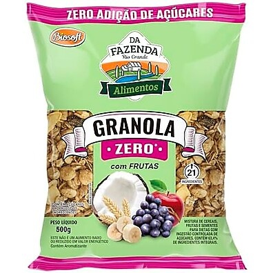 Granola BIOSOFT Frutas Zero Açúcar 500g: Sabor e Saúde