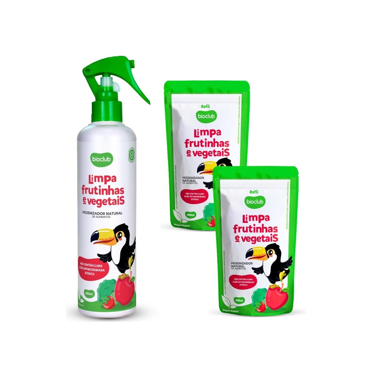 Higienizador Natural para Frutas e Vegetais - Limpeza Orgânica e Segura com Bioclub®
