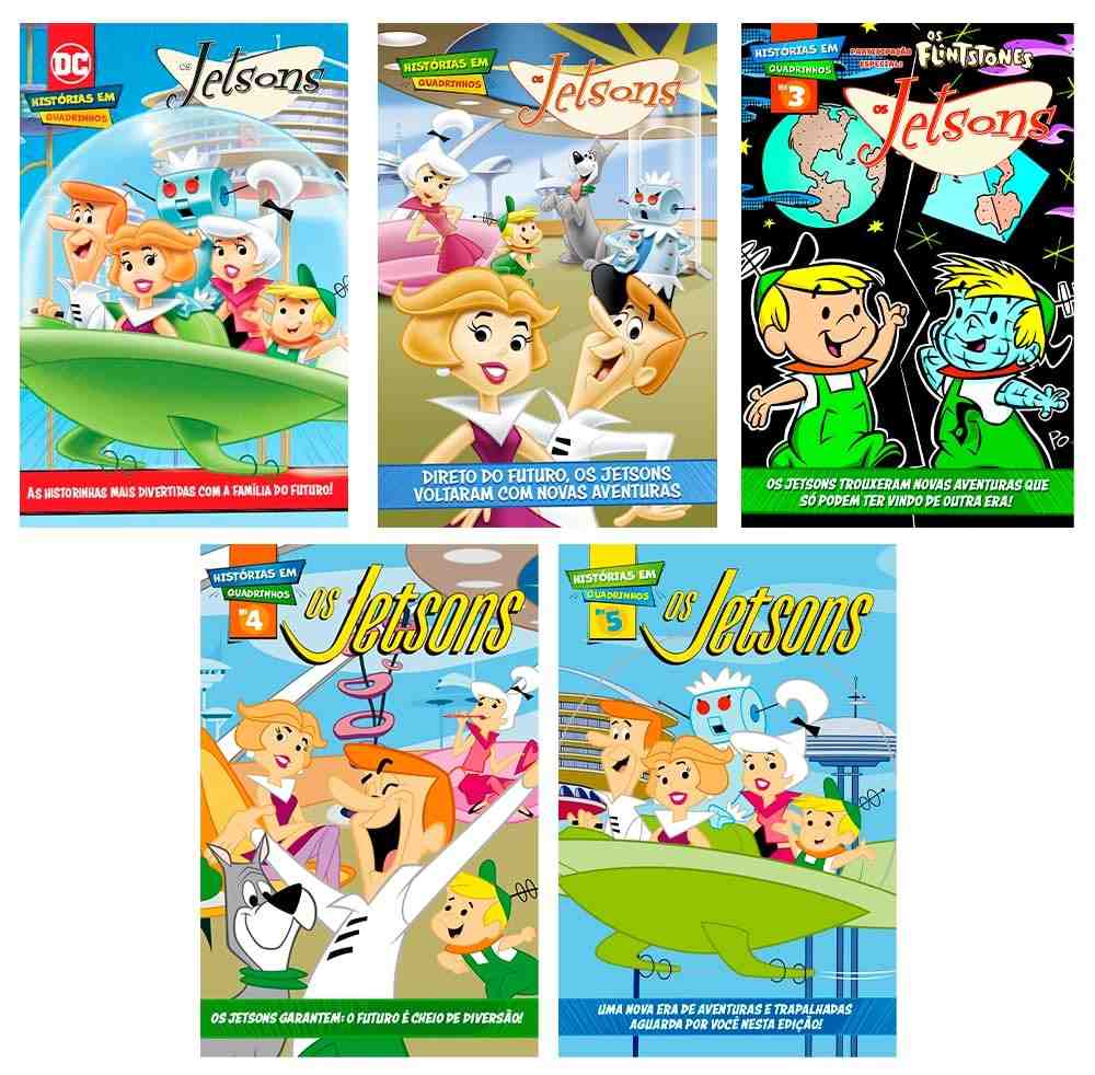 Combo Quadrinhos Os Jetsons: 5 Aventuras Divertidas da Família do Futuro!