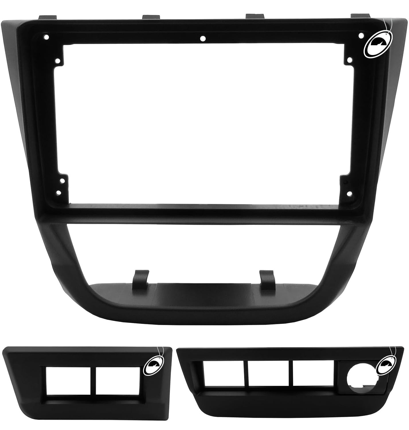 Moldura Painel 2 Din 9" Gol Saveiro Voyage G5 Preto - Instalação Perfeita!
