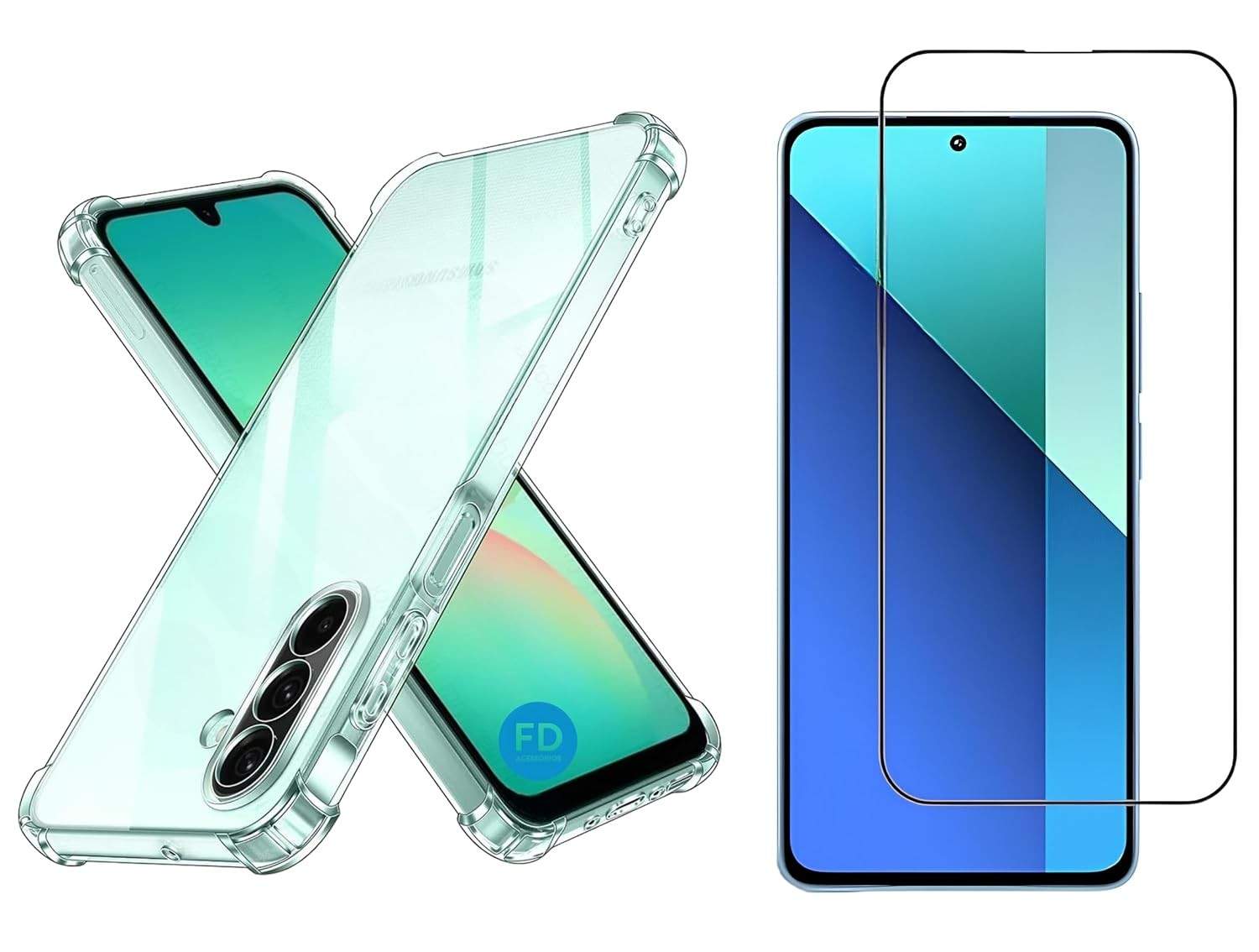 Kit Premium: Capa Anti-Impacto Transparente + Película Cerâmica 9D/Privacidade para Samsung Galaxy A26