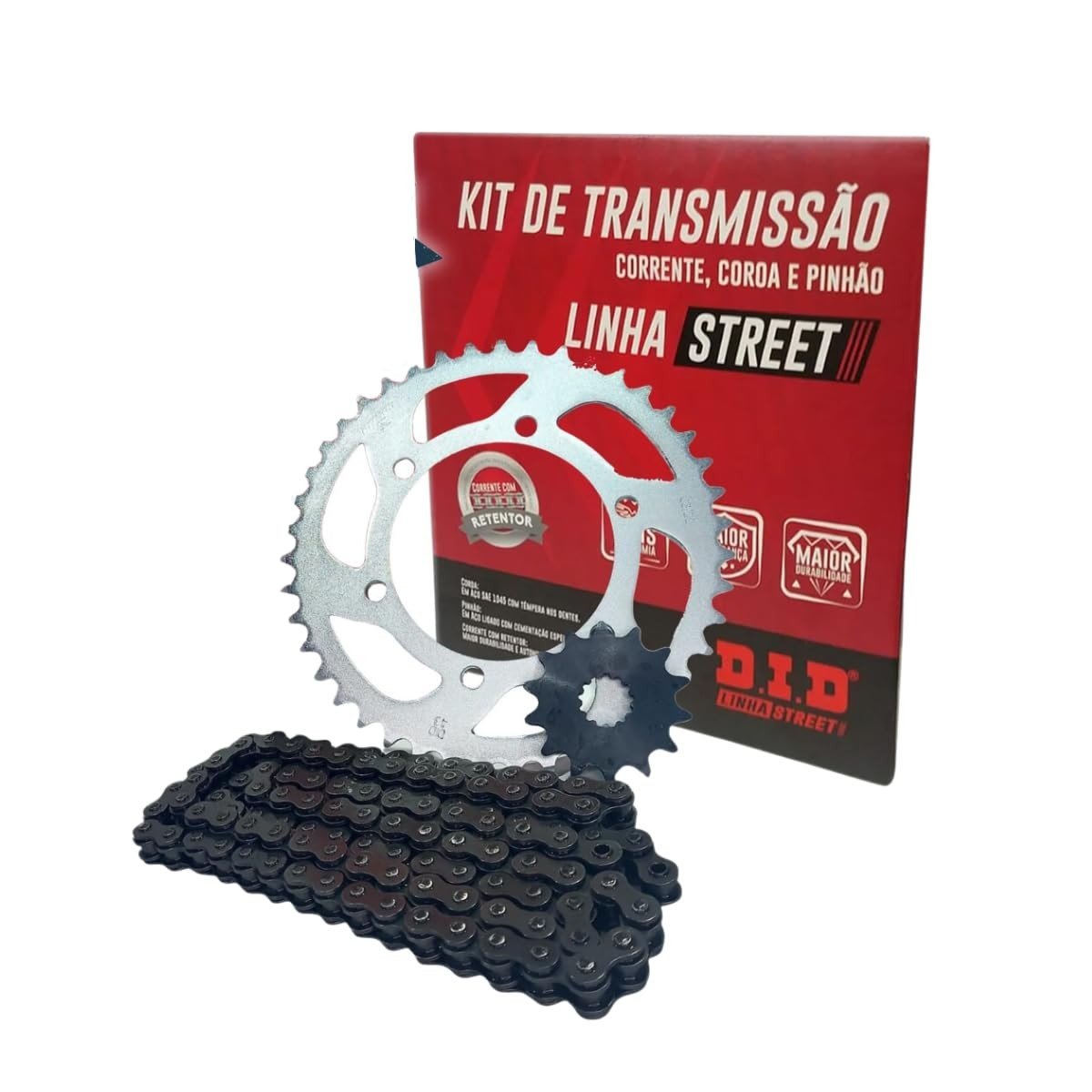 Kit Relação Completa Did C/Retentor Fazer 250 (2005-2017) - Performance e Durabilidade Garantidas!
