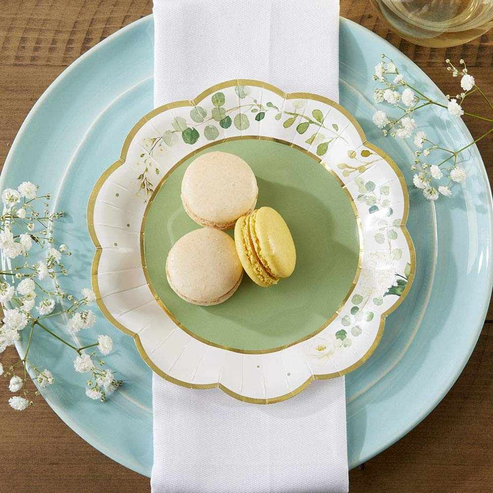 Pratos Decorativos Botanical Garden 18cm | Conjunto Premium 16 Peças Kate Aspen