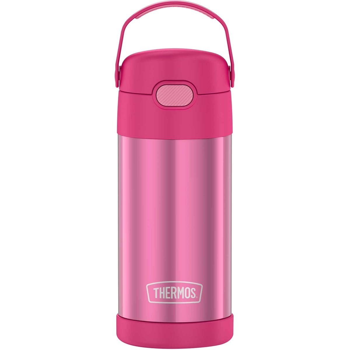 Thermos Garrafa Infantil Carros Funtainer Rosa - Aço Inoxidável 354ml