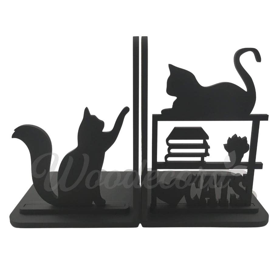 Aparador de Livros Gatos Woodecora - Decore com Charme e Organize com Estilo