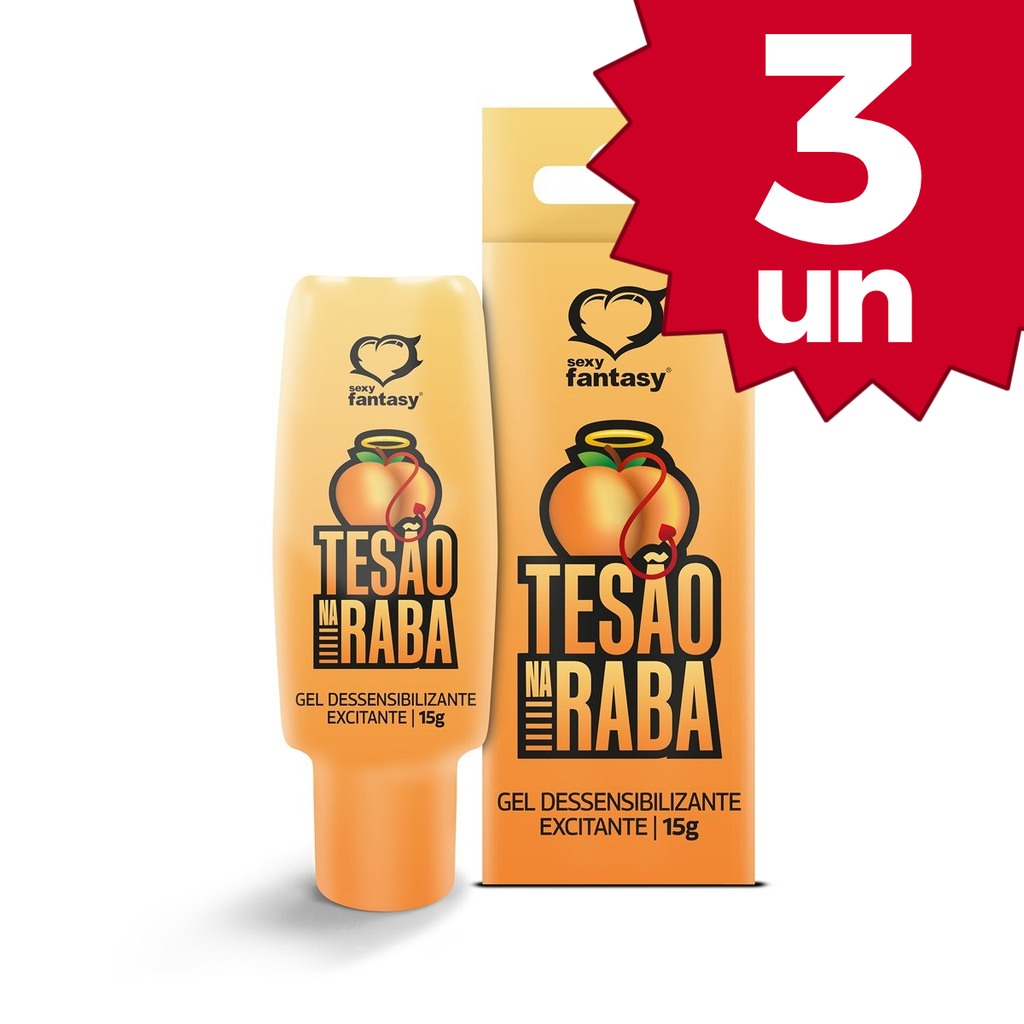 Gel Tesão Na Raba 15g – Kit 3 Unidades para Experiências Anal Sensuais