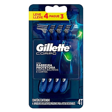 Gillette Corpo Leve: Barbear Sem Irritação 4+1!