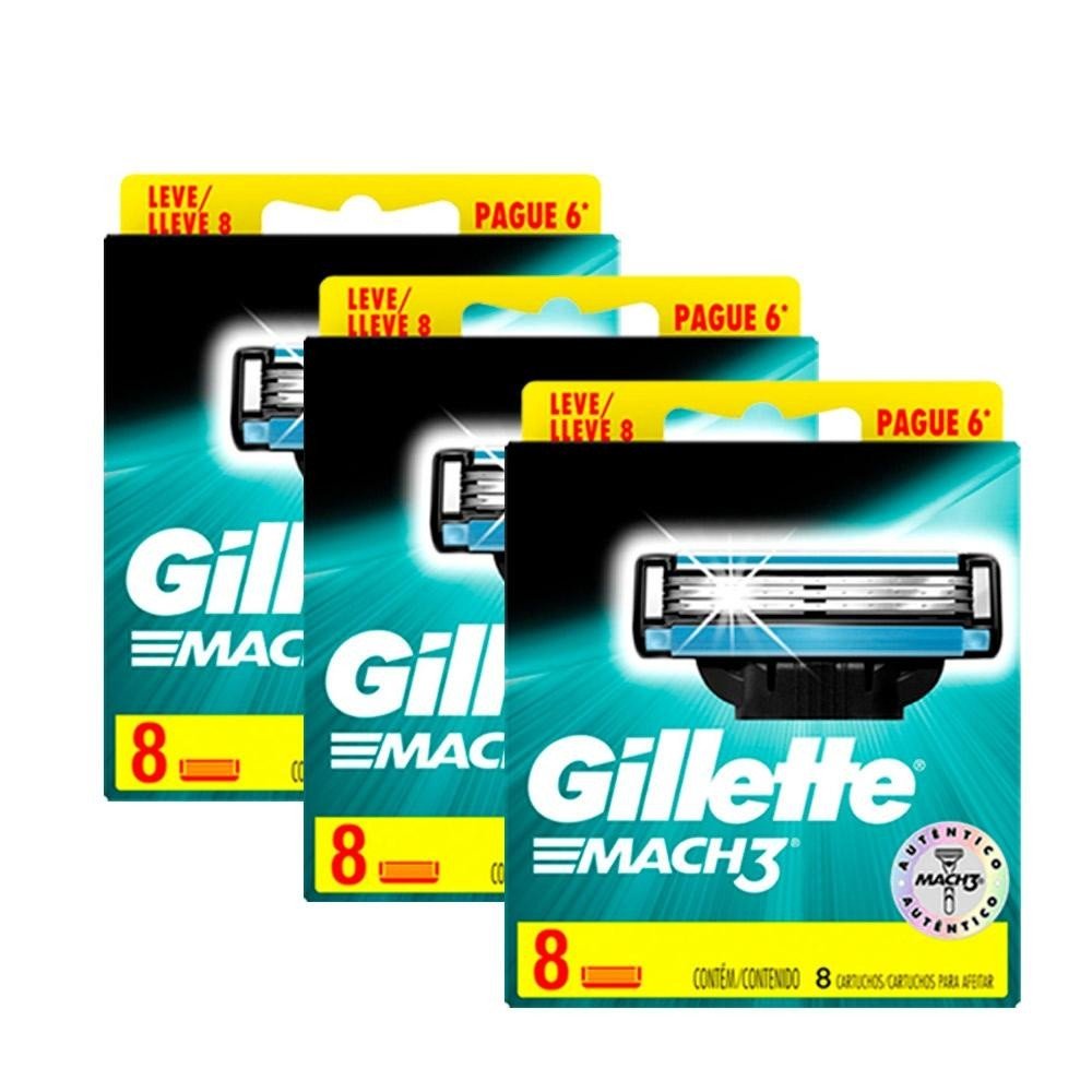 Gillette Mach3: Barbear Perfeito Leve 8 Pague 6